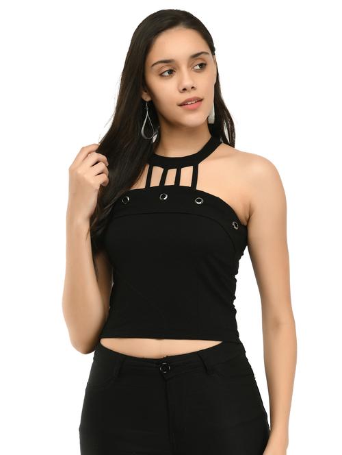 choker neck crop top - 17252660 - Very Small Image - 1