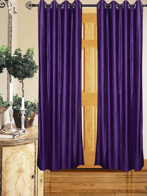 shop 24 decor 274 cm (9 feet) polyester long door curtain (pack of 2) - 17254436 - Very Small Image - 1