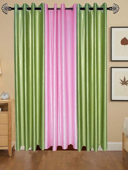 shop 24 decor 274 cm (9 feet) polyester long door curtain (pack of 2) - 17254705 - Very Small Image - 1