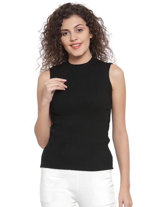 crew neck ribbed top - 17256382 - Very Small Image - 1