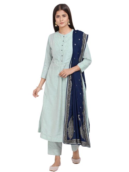 tonal embroidered suit set - 17256757 - Very Small Image - 1