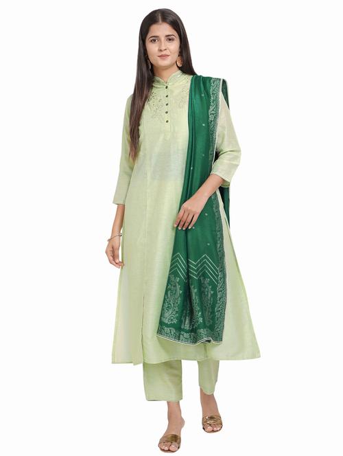 tonal embroidered suit set - 17256758 - Very Small Image - 1