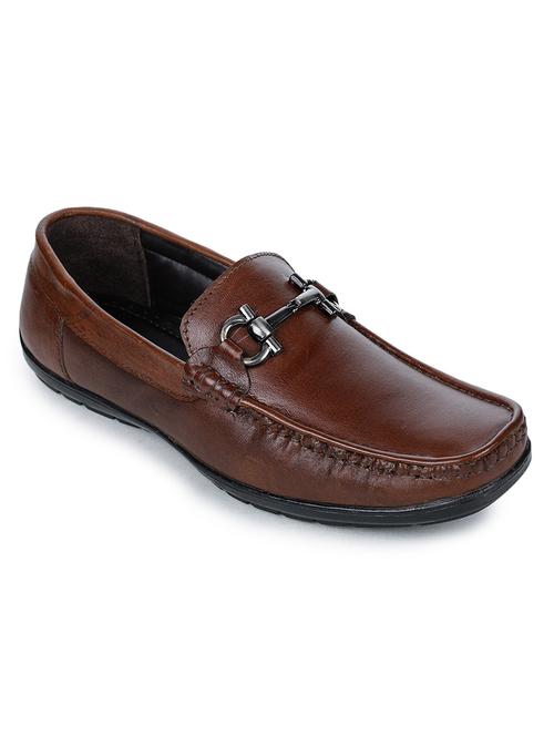 brown leather slip on loafers - 17257094 - Very Small Image - 1