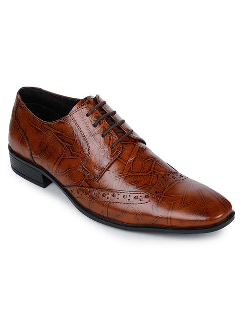tan leather laceup derbies - 17257130 - Very Small Image - 1