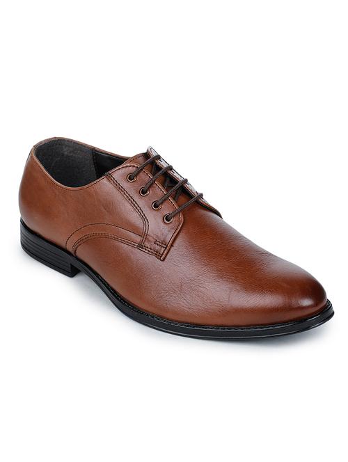 tan leather laceup derbies - 17257132 - Very Small Image - 1