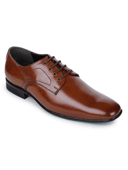 tan leather laceup derbies - 17257136 - Very Small Image - 1
