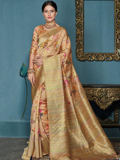 floral printed saree - 17257566 - Very Small Image - 1