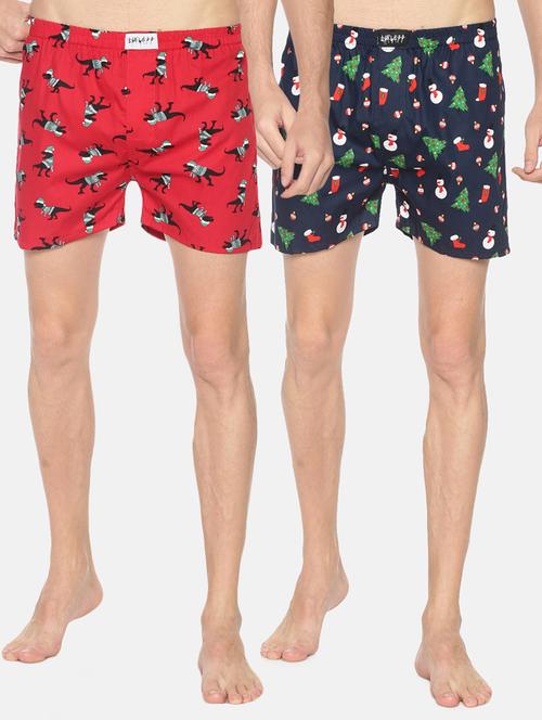 multi colored printed boxers combo - 17257583 - Very Small Image - 1