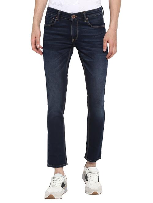 navy blue light washed denim jeans - 17257911 - Very Small Image - 1