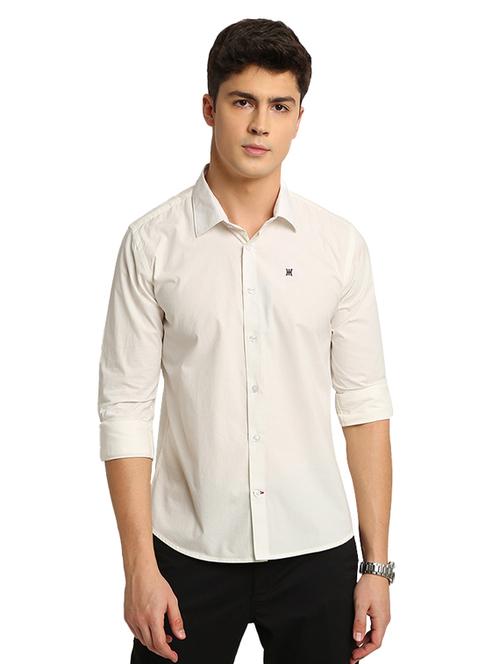 off white solid casual shirt - 17258141 - Very Small Image - 1