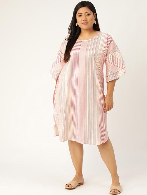 striped plus dress - 17258190 - Very Small Image - 1