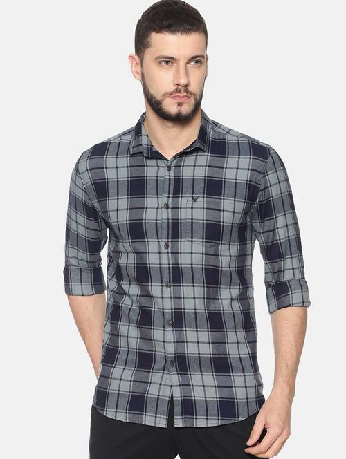 mens checks casual shirt - 17258401 - Very Small Image - 1