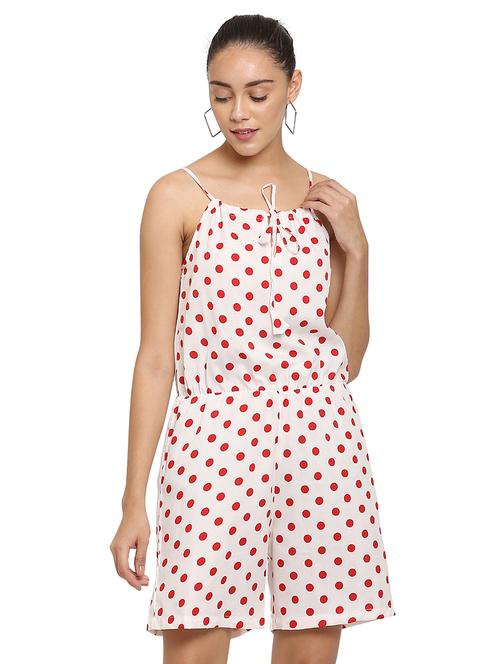white crepe romper jumpsuit - 17258765 - Very Small Image - 1