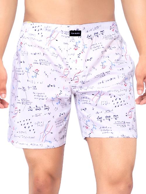 white printed boxer - 17260785 - Very Small Image - 1
