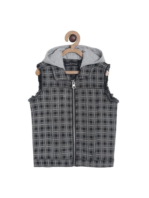 grey cotton checkered jacket - 17260887 - Very Small Image - 1