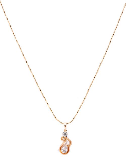 gold metal chain necklace - 17260943 - Very Small Image - 1