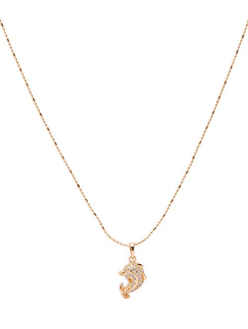 gold metal chain necklace - 17260945 - Very Small Image - 1
