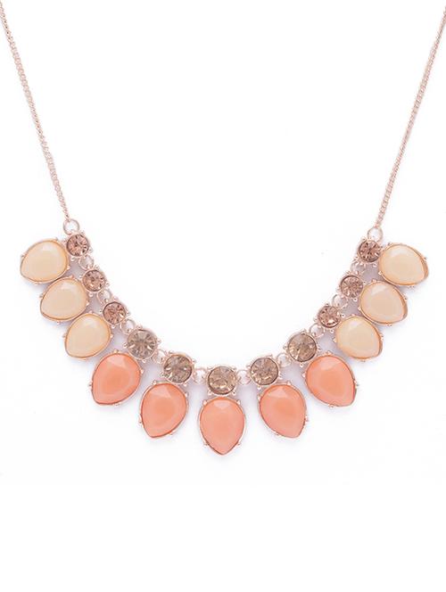 pink metal statement necklace - 17260980 - Very Small Image - 1