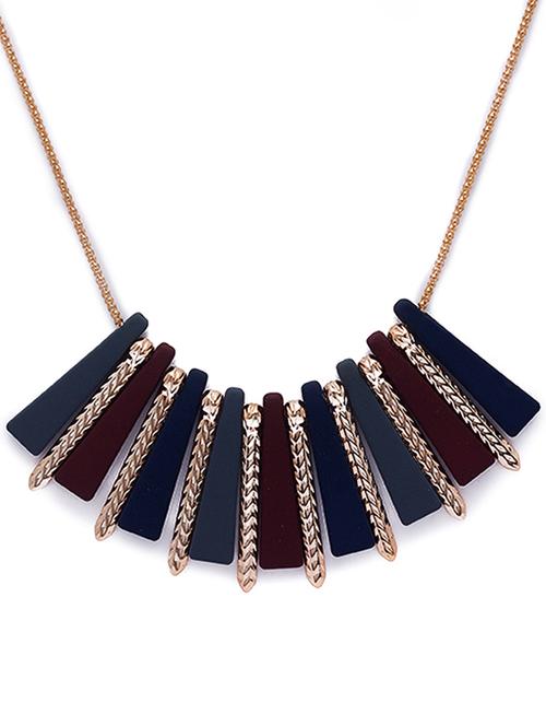 gold metal statement necklace - 17260985 - Very Small Image - 1