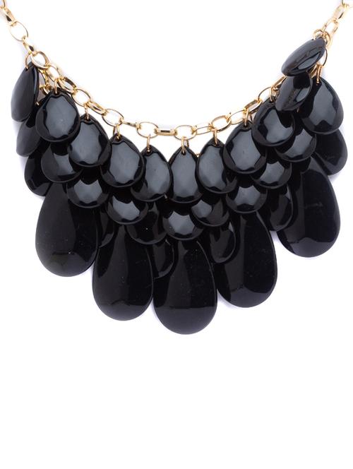 gold metal statement necklace - 17260988 - Very Small Image - 1