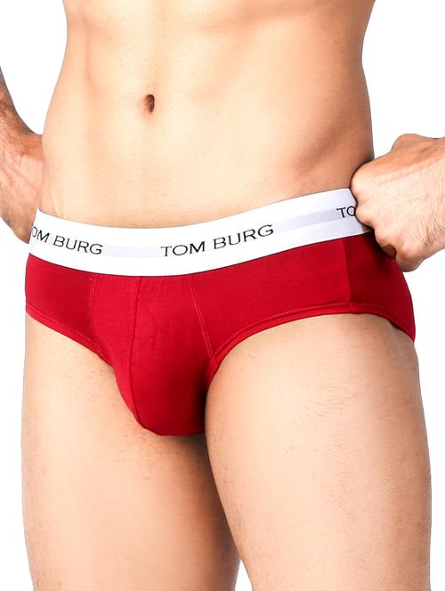 red solid hipster brief - 17262320 - Very Small Image - 1