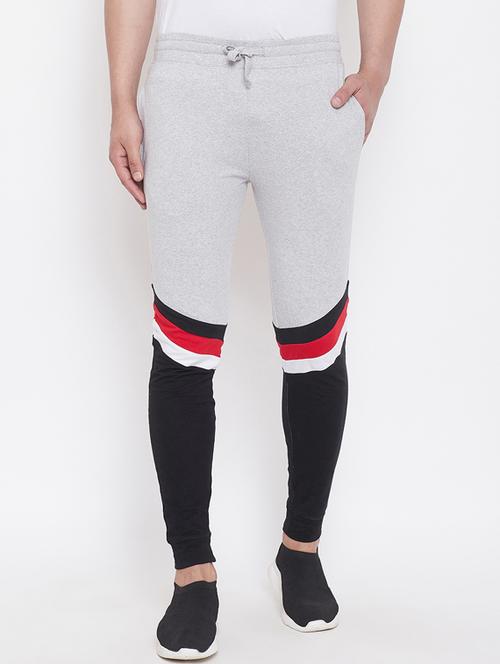 grey color block jogger - 17262381 - Very Small Image - 1