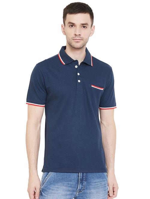 navy blue solid t-shirt - 17262438 - Very Small Image - 1