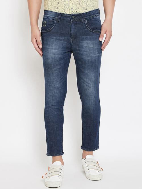 navy blue light washed denim jeans - 17263457 - Very Small Image - 1