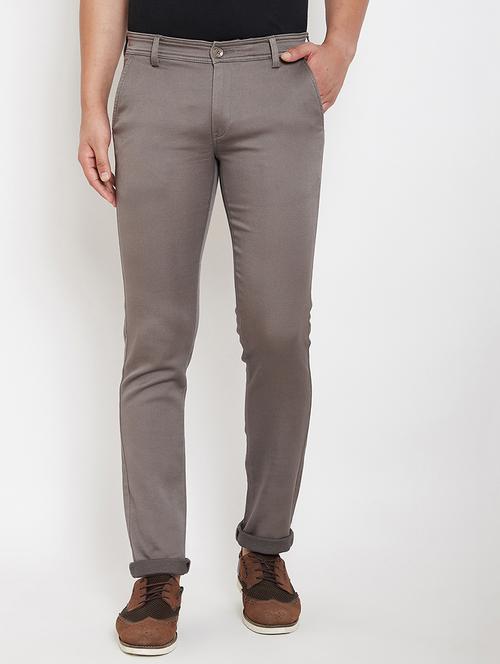 grey solid linen chinos - 17263584 - Very Small Image - 1