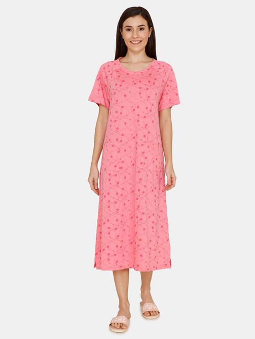 round neck printed sleepshirt - 17263593 - Very Small Image - 1