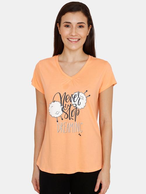 v neck sleep tee - 17263743 - Very Small Image - 1