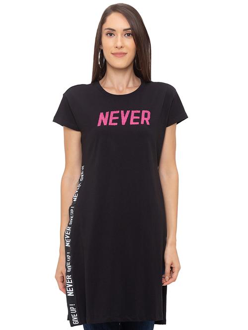 embellished detail side taped tunic - 17264057 - Very Small Image - 1