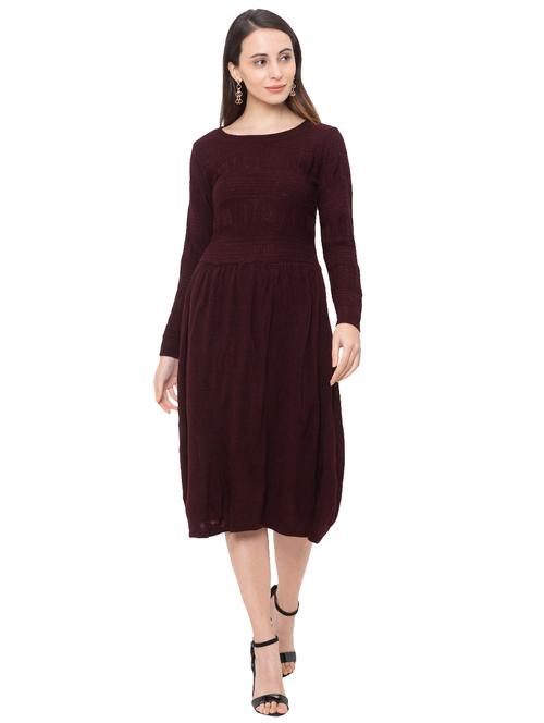 long sleeved fit & flare dress - 17264097 - Very Small Image - 1