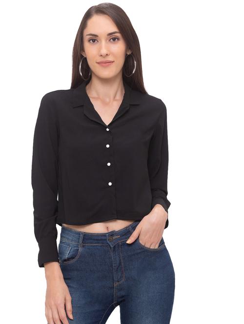 long sleeved crop shirt - 17264125 - Very Small Image - 1
