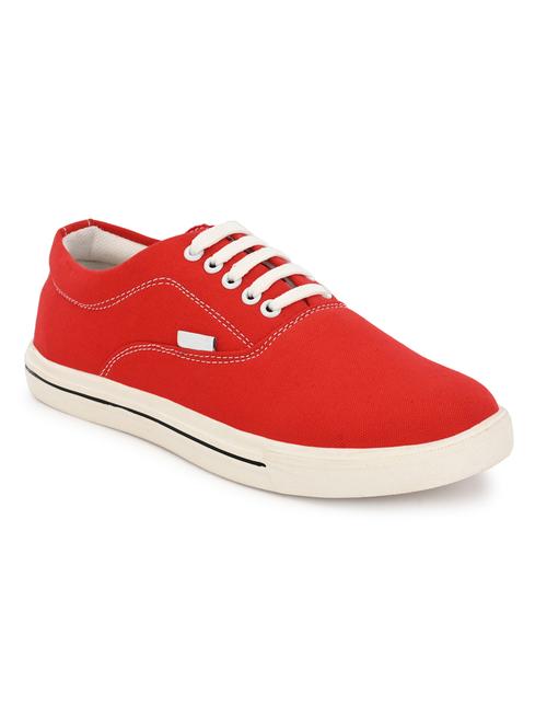 red canvas lace up sneakers - 17264495 - Very Small Image - 1