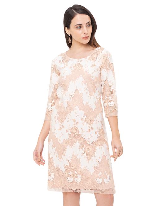 lace panel sheath dress - 17264604 - Very Small Image - 1