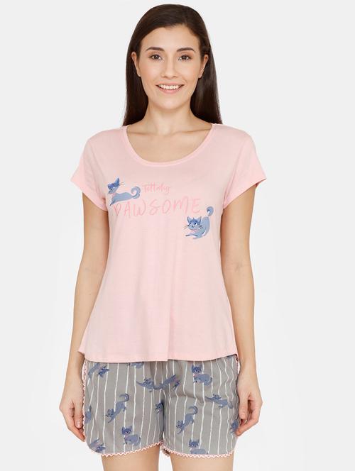 quirky print shorts nightwear set - 17265316 - Very Small Image - 1