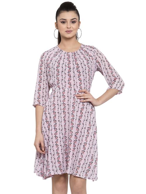 floral a-line dress - 17265524 - Very Small Image - 1