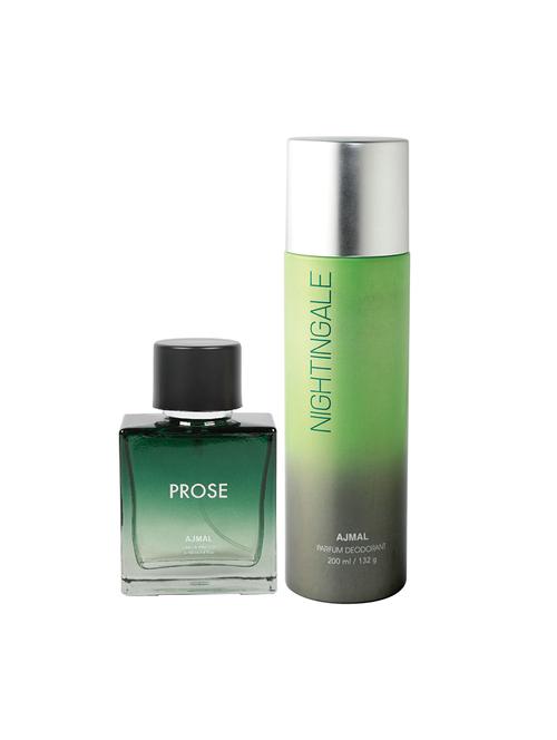 ajmal prose edp for men 100ml & nightingale deodorant for men & women 200ml pack of 2 (total 300ml) + 4 parfum testers - 17265744 - Very Small Image - 1