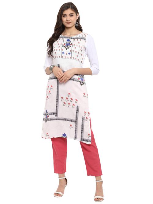 floral straight kurta - 17265822 - Very Small Image - 1