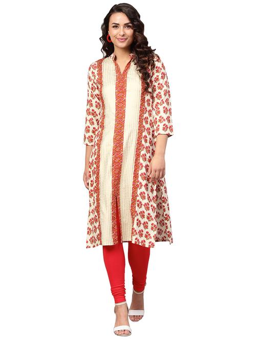 floral straight kurta - 17265824 - Very Small Image - 1
