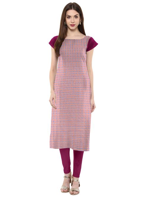 printed straight kurta - 17265825 - Very Small Image - 1