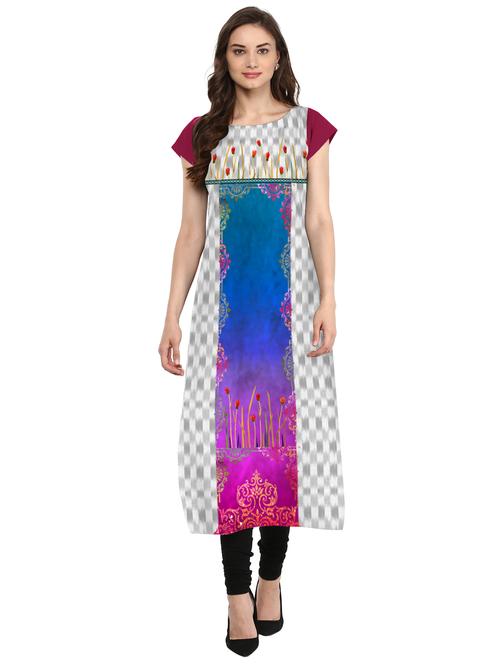 digital print straight kurta - 17265845 - Very Small Image - 1