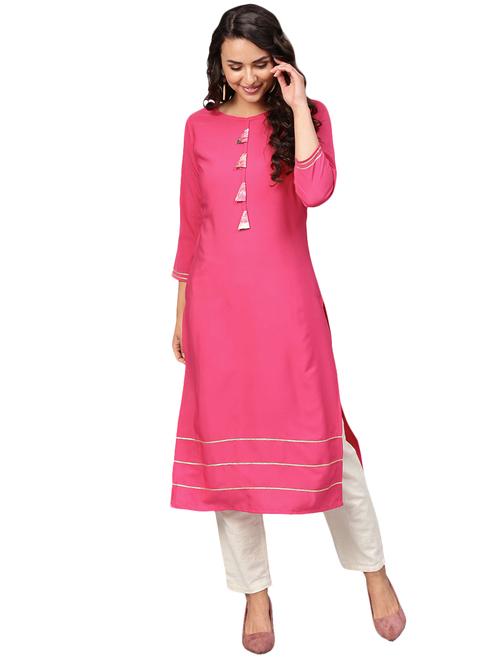 solid straight kurta - 17265856 - Very Small Image - 1