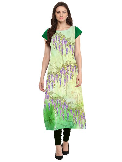 digital print straight kurta - 17265861 - Very Small Image - 1