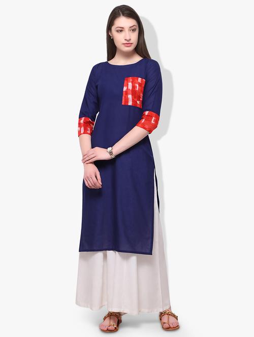 solid straight kurta - 17265876 - Very Small Image - 1
