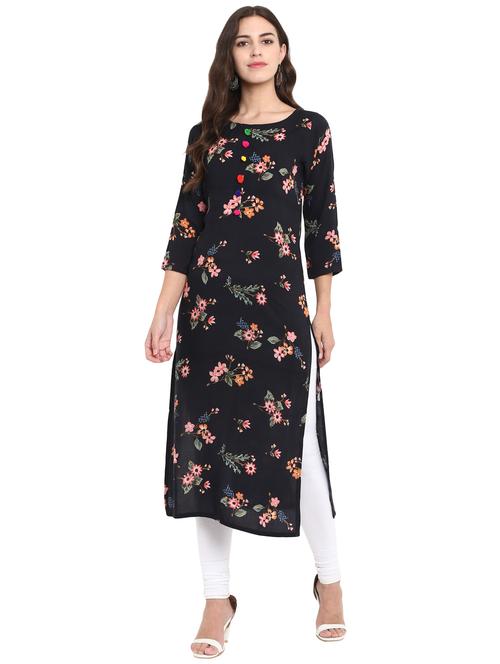 floral straight kurta - 17265882 - Very Small Image - 1