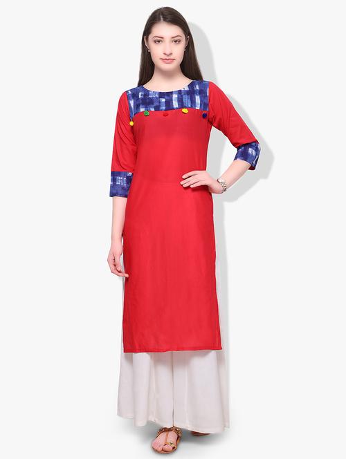 printed straight kurta - 17265884 - Very Small Image - 1