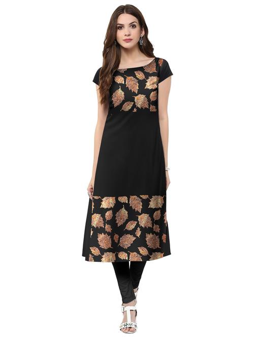 foil print straight kurta - 17265887 - Very Small Image - 1