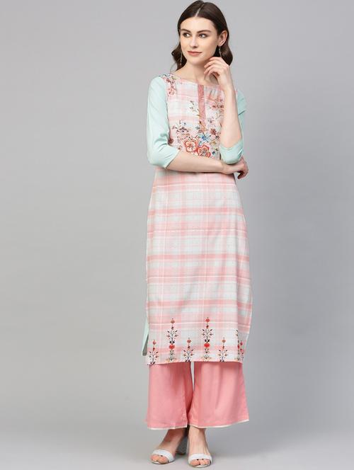 digital print straight kurta - 17265894 - Very Small Image - 1